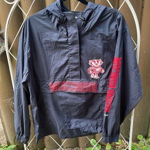 VS Pink Wisconsin badger pull over jacket size medium.